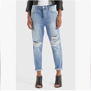 TopShop bleached MOTO Hayden boyfriend jeans